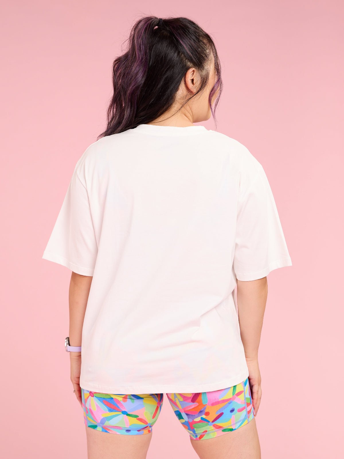 Ivory Nursing Positivi-Tee - oversized organic cotton t shirt pregnant woman
