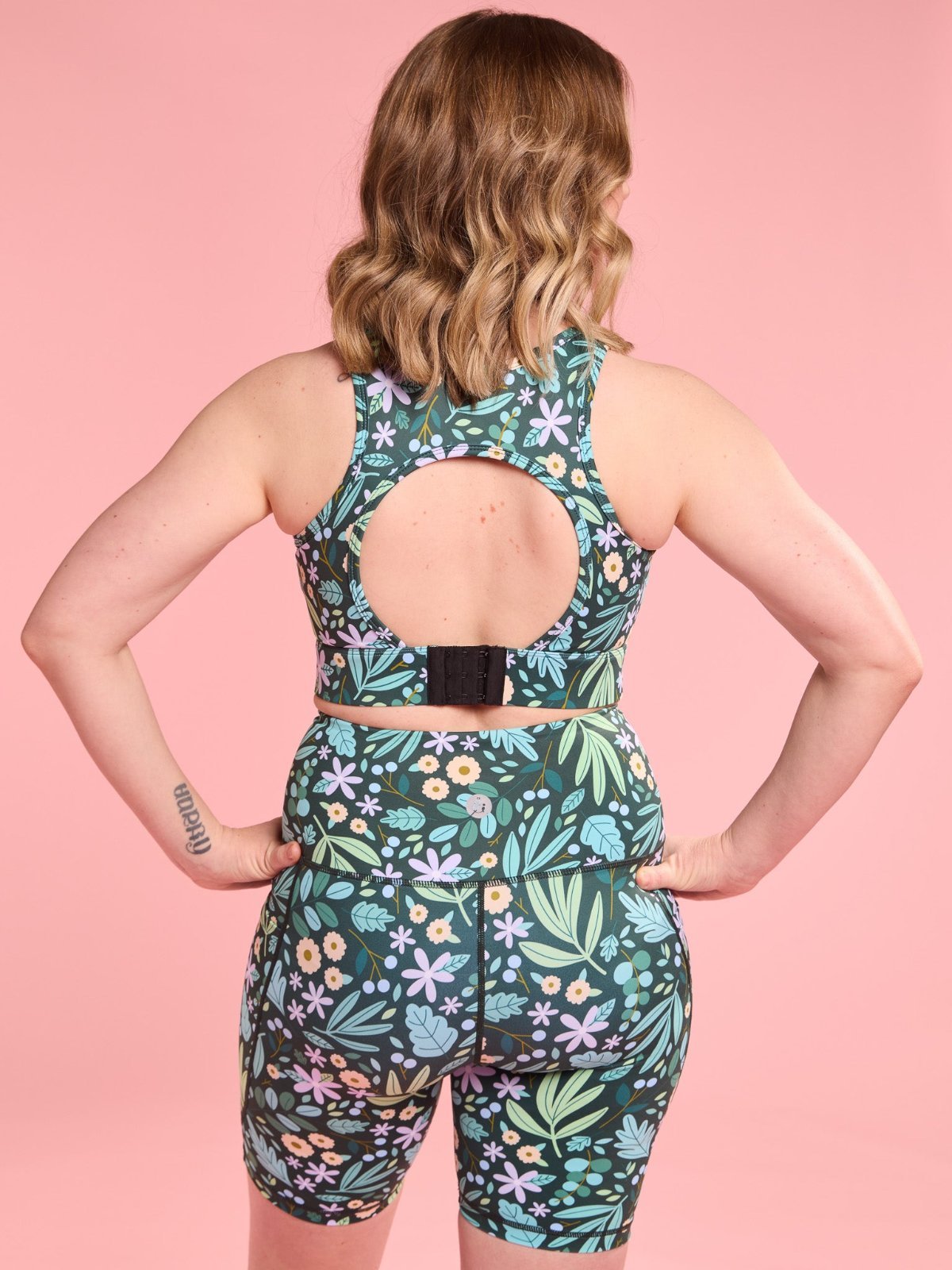 Leaves & Blooms Everyday Bike Shorts - high waisted squat proof bike shorts