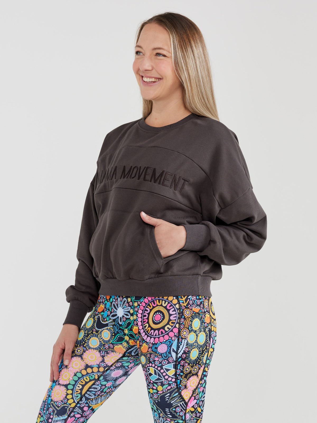 Mama Movement Nursing Sweatshirt - Mocha Grey