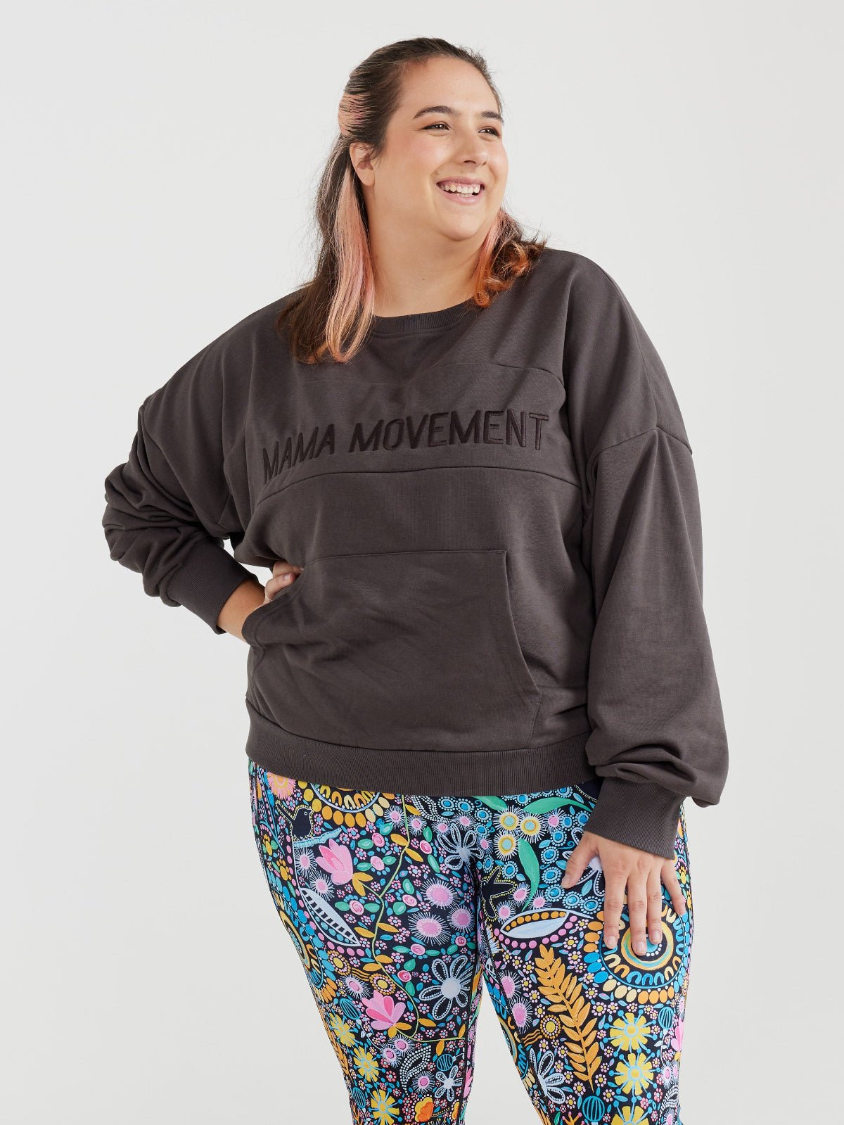 Mama Movement Nursing Sweatshirt - Mocha Grey
