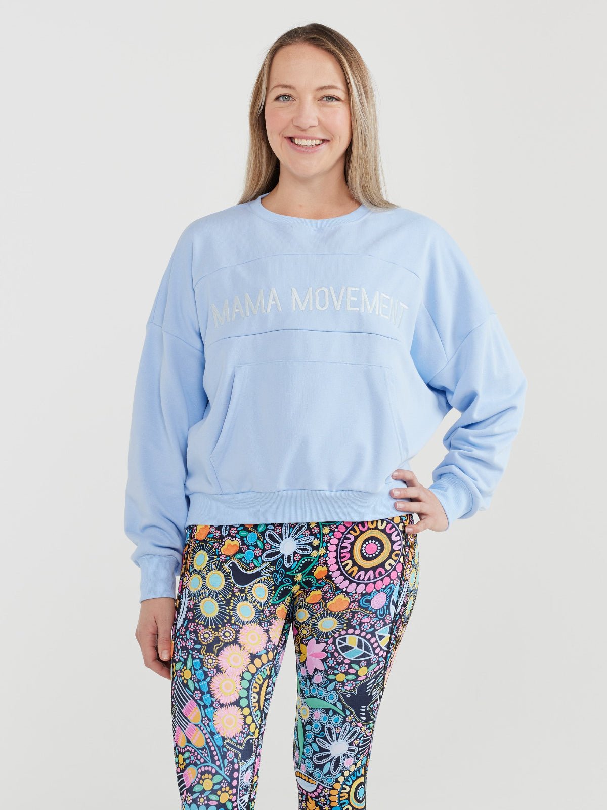 Mama Movement Nursing Sweatshirt - Sky Blue