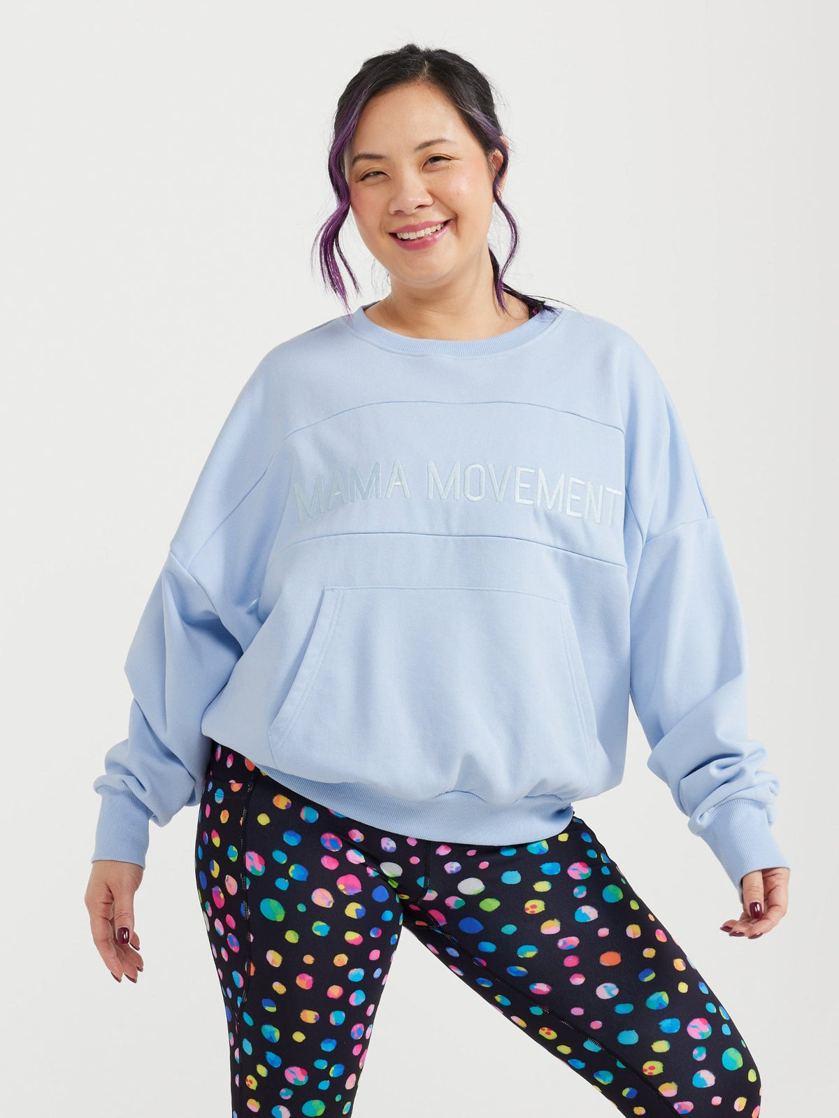 Mama Movement Nursing Sweatshirt - Sky Blue
