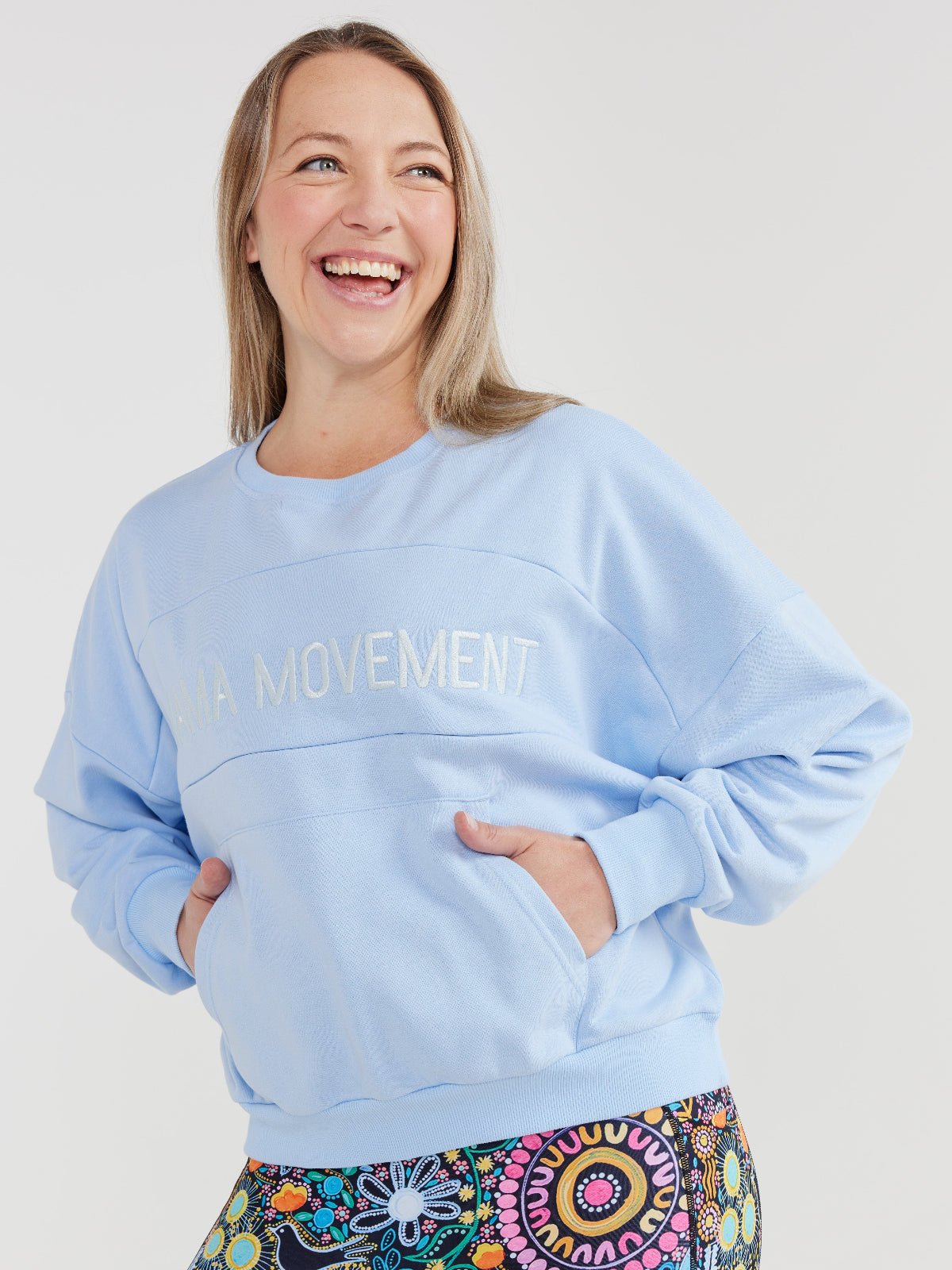 Mama Movement Nursing Sweatshirt - Sky Blue