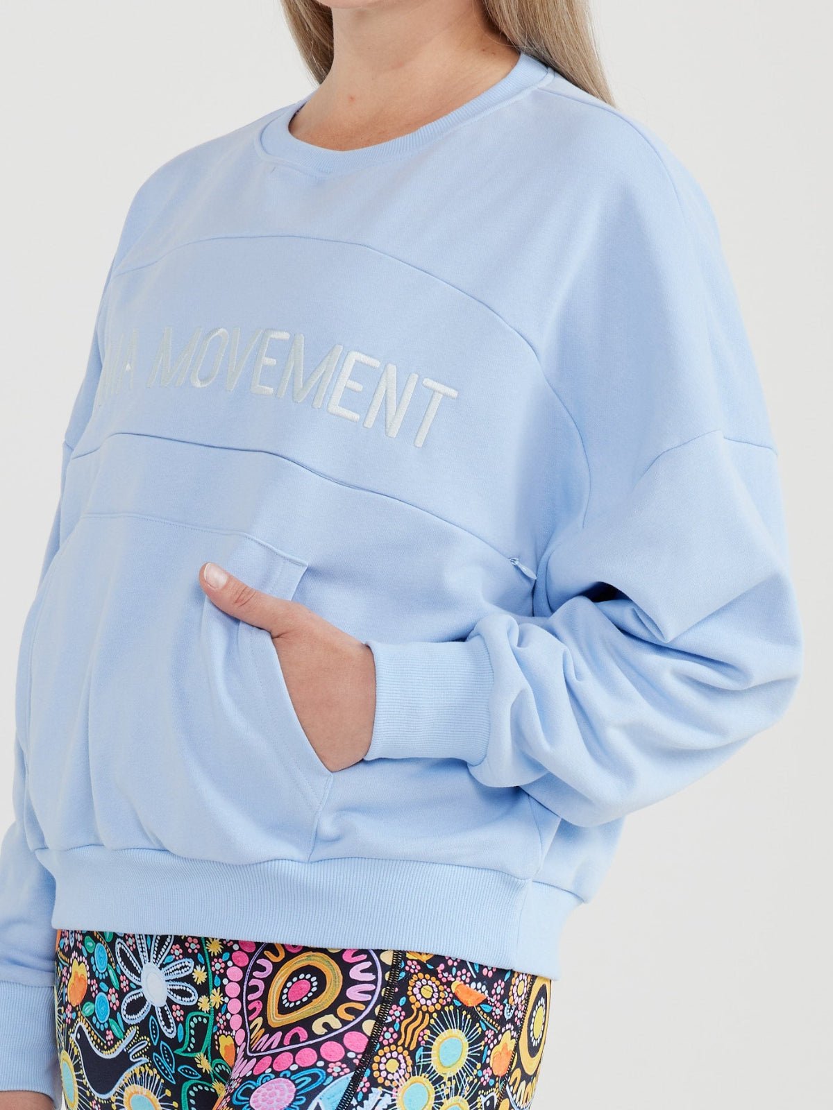 Mama Movement Nursing Sweatshirt - Sky Blue