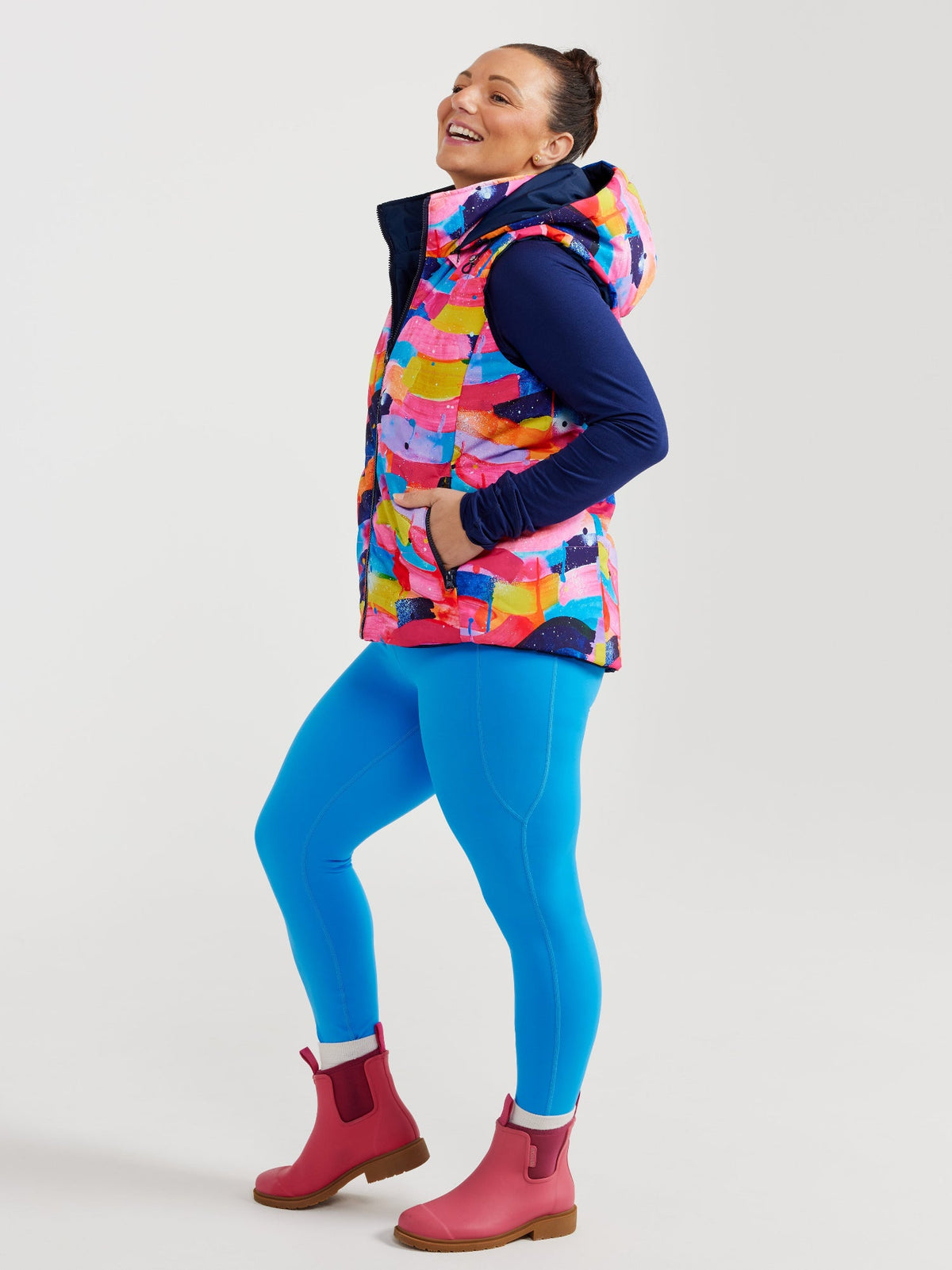 Neon Flow Reversible Hooded Puffer Vest- Adults (PREORDER)