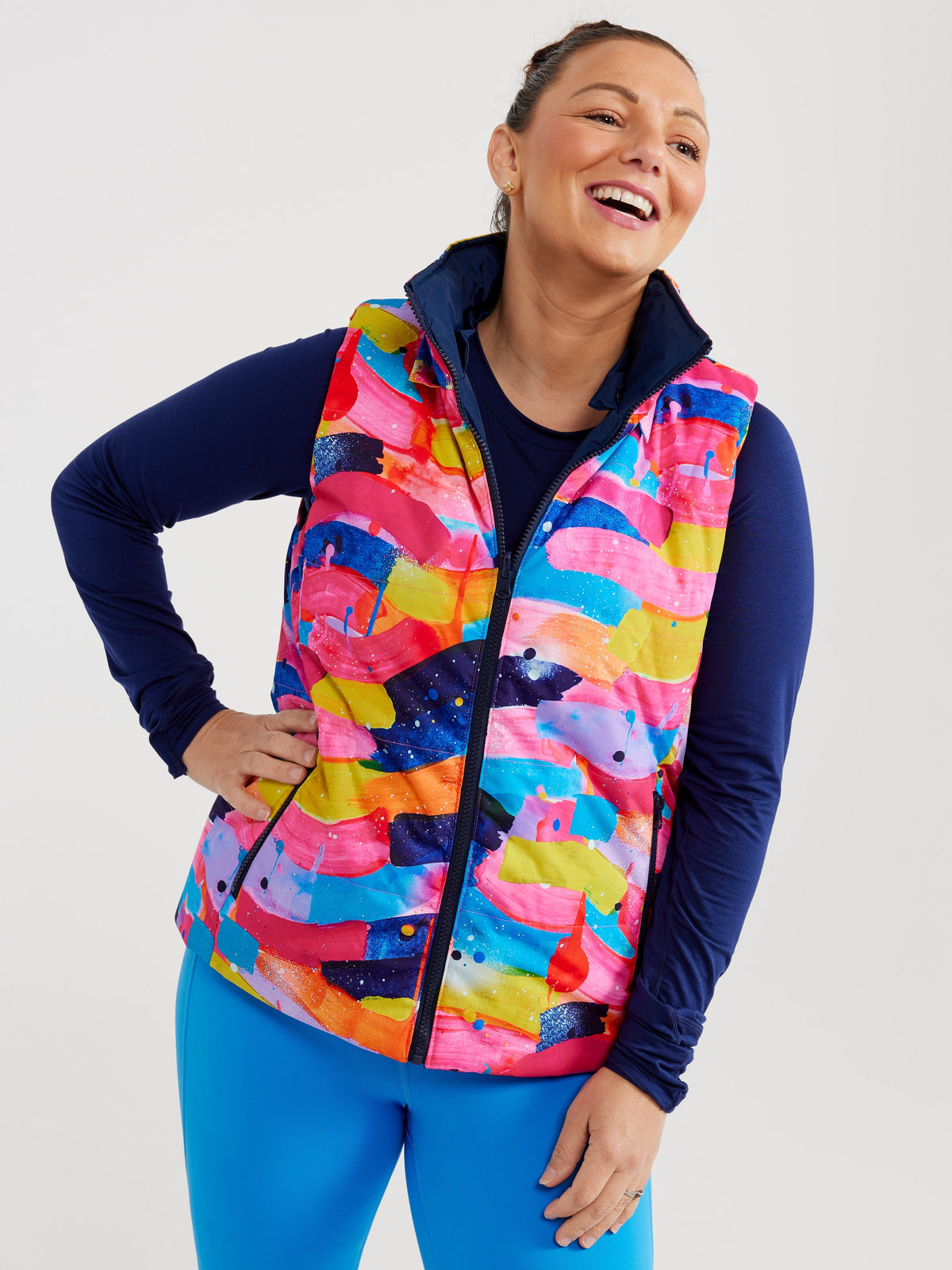 Neon Flow Reversible Hooded Puffer Vest- Adults (PREORDER)