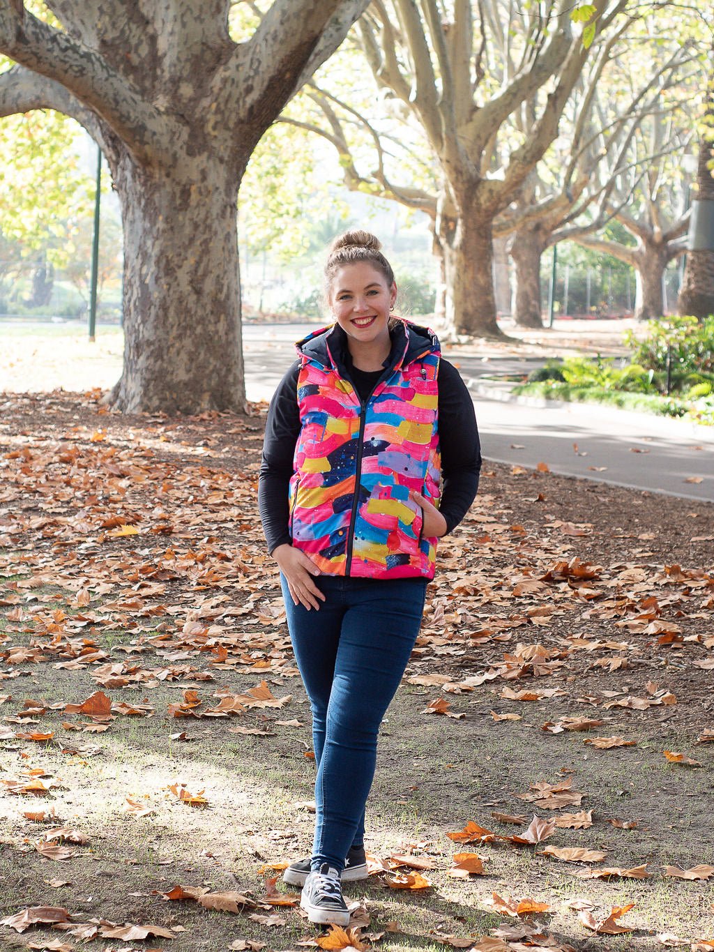 Neon Flow Reversible Hooded Puffer Vest