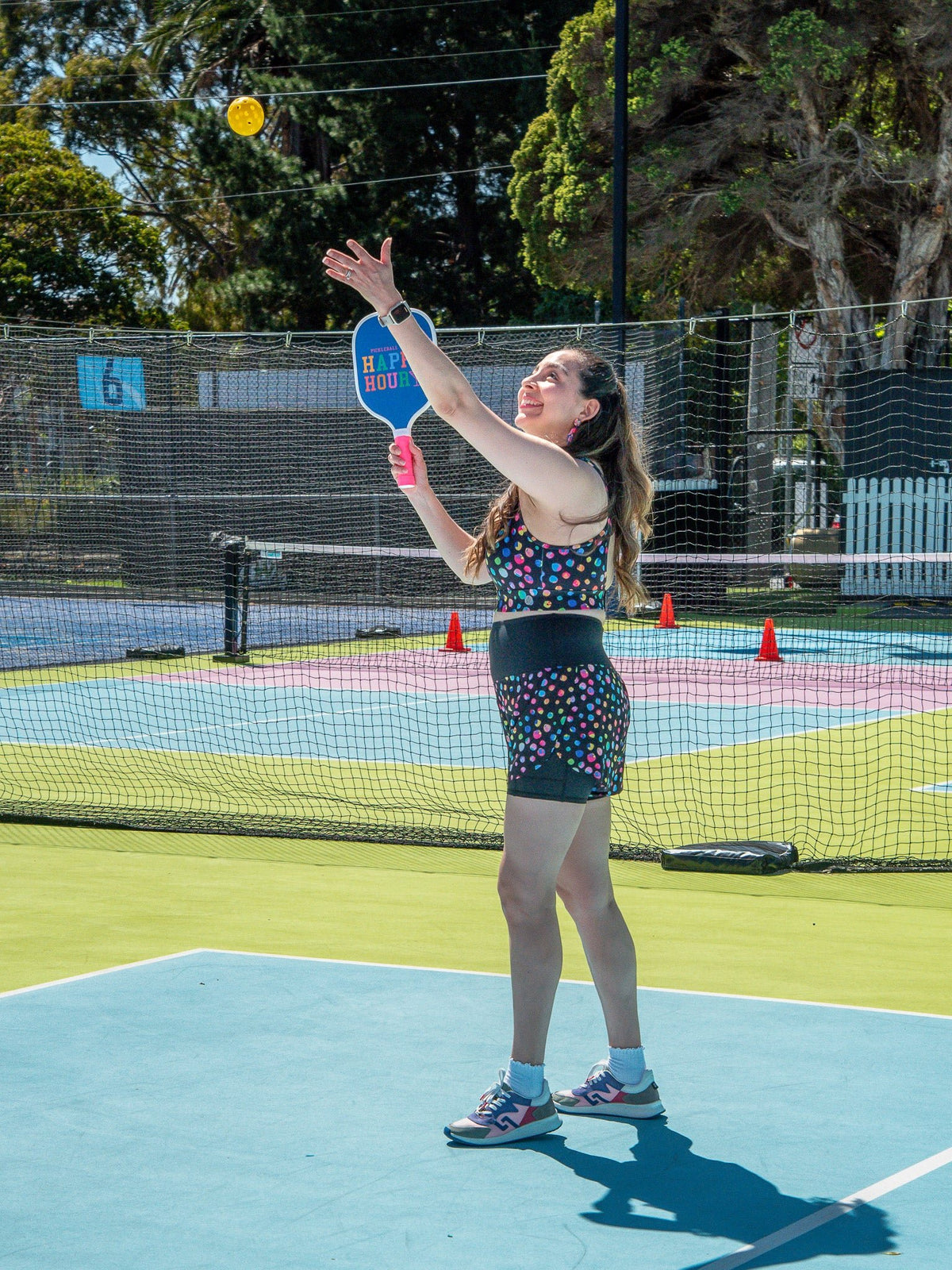 Night Polka 2-in-1 Running Shorts - activewear women petite