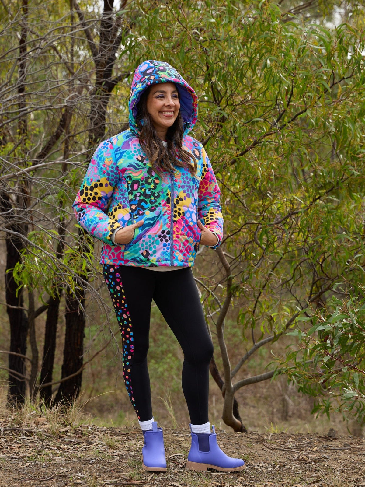 Night Polka - Embrace Power Legging - Full length - fleecy warm winter legging