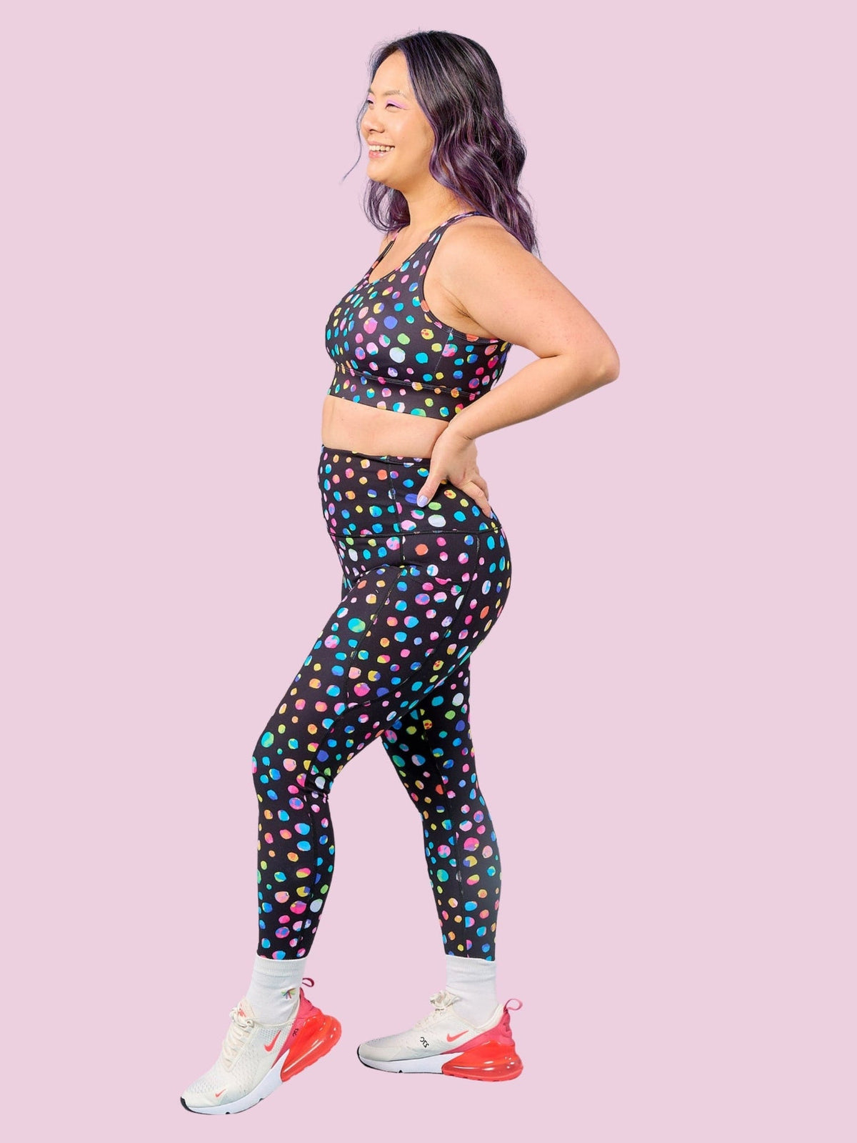 Night Polka Everyday Legging - 7/8 length