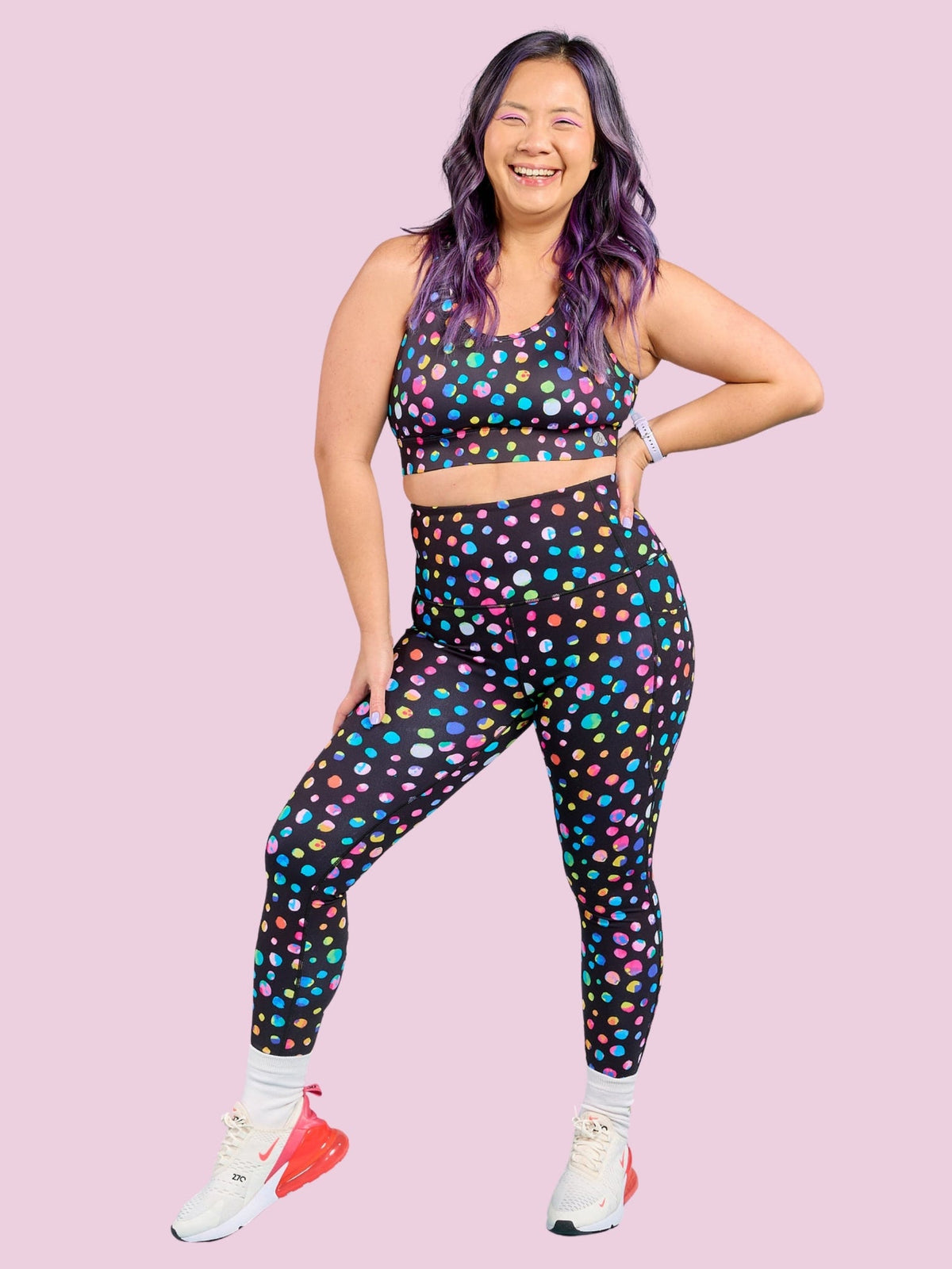 Night Polka Everyday Legging - 7/8 length