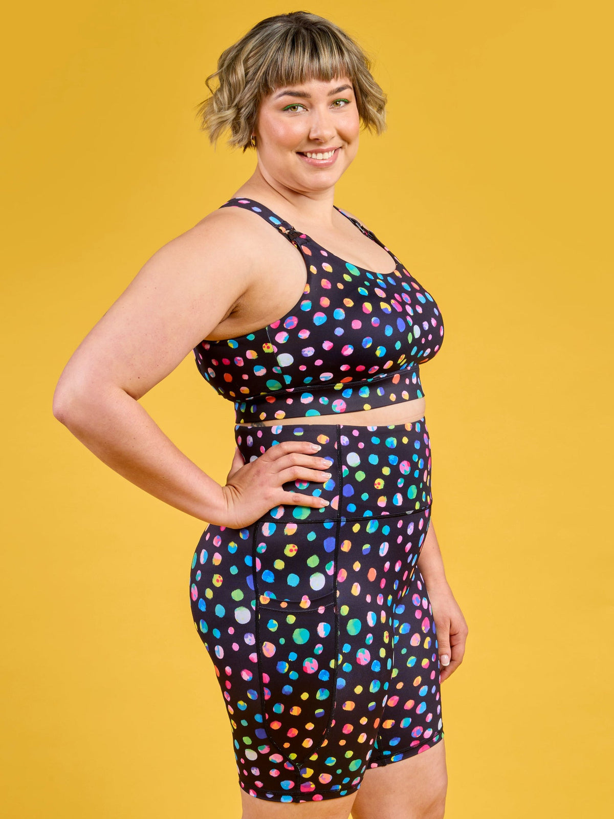 Night Polka Liberty Hookback Nursing Crop