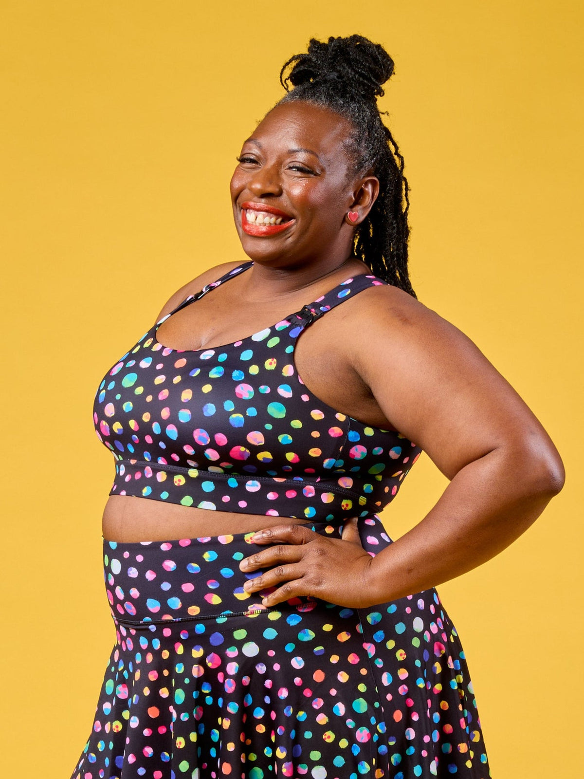 Night Polka Liberty Hookback Nursing Crop