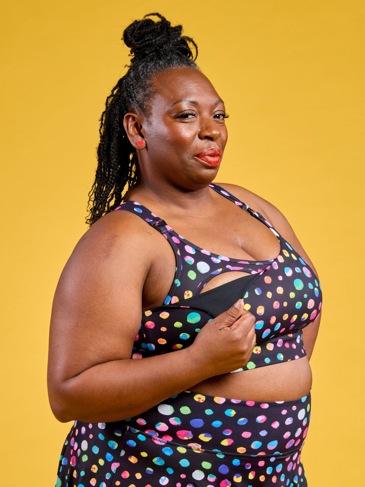 Night Polka Liberty Hookback Nursing Crop