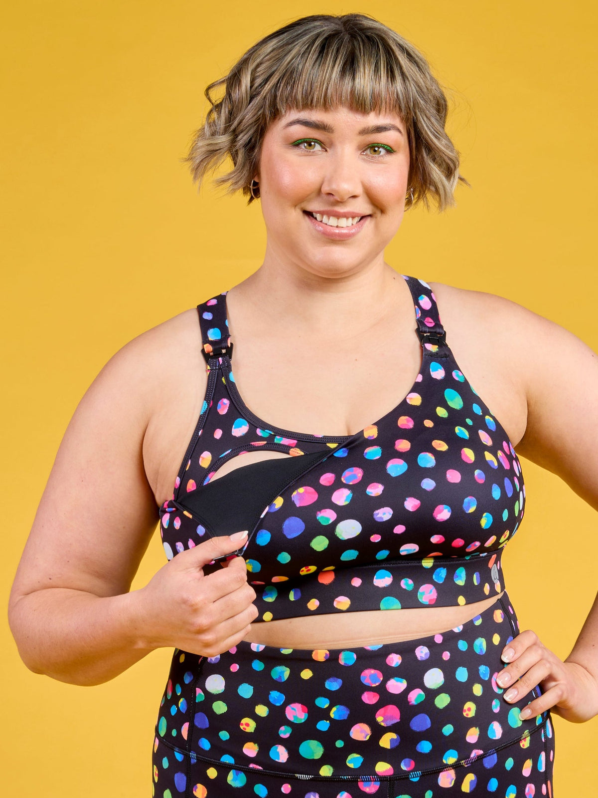 Night Polka Liberty Hookback Nursing Crop