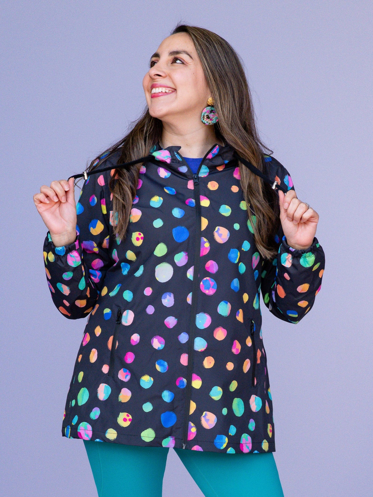 Night Polka Raincoat - Adults
