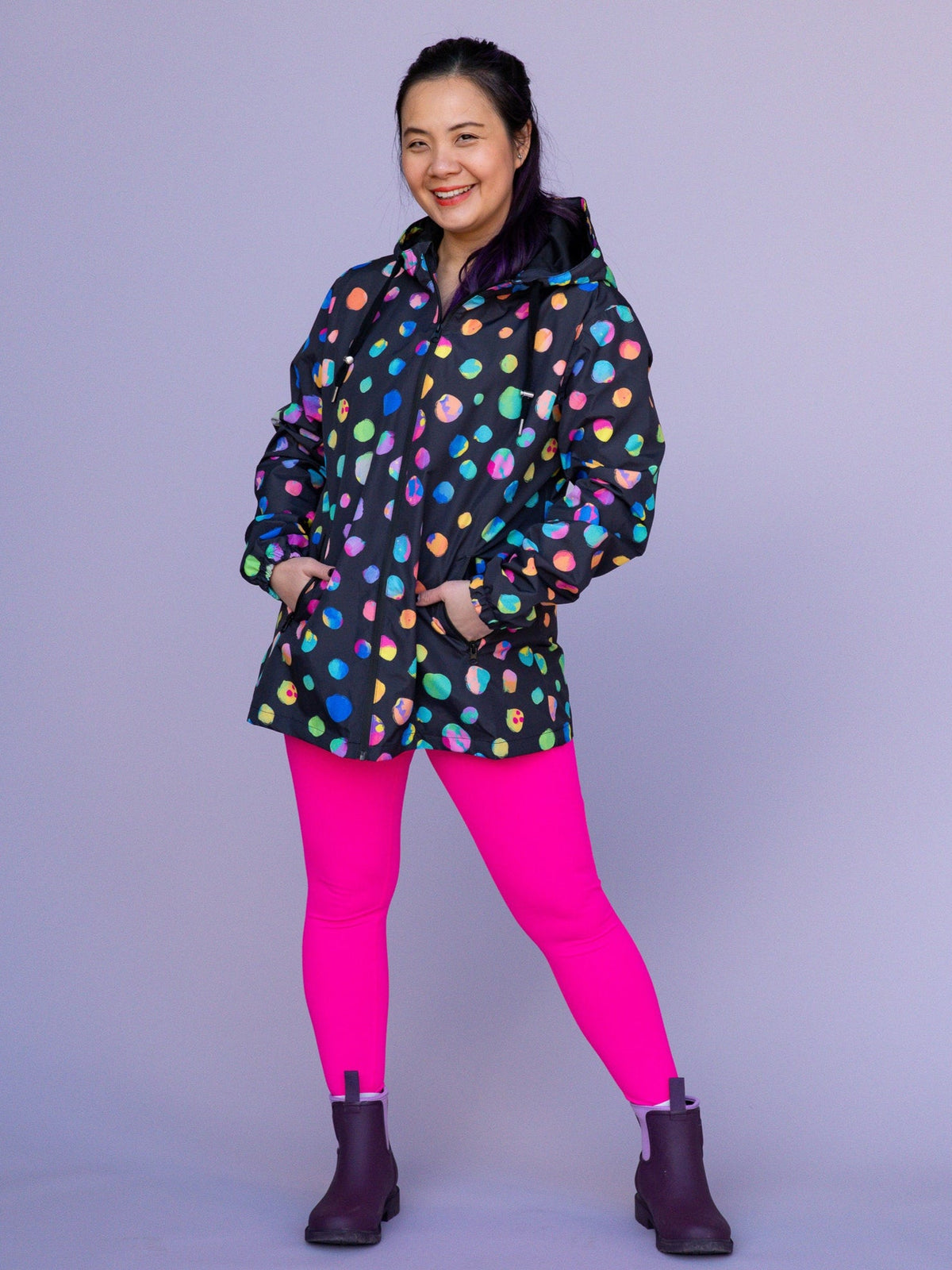 Night Polka Raincoat - Adults