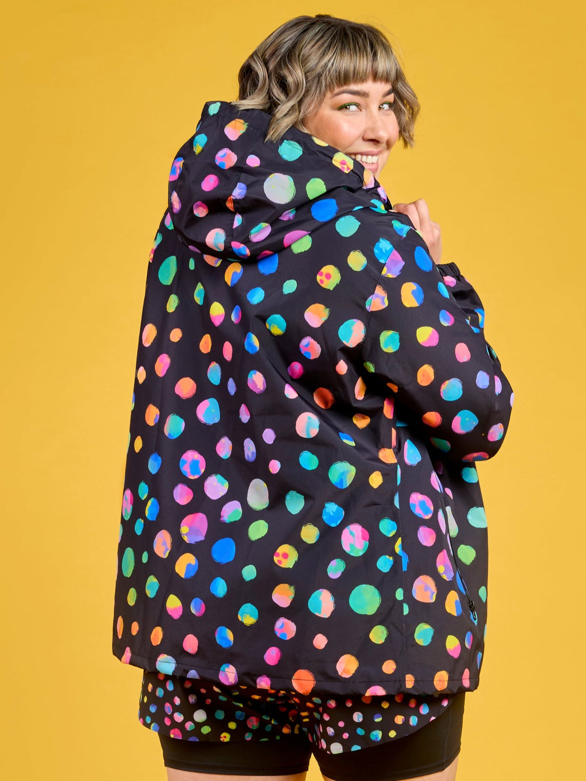 Night Polka Raincoat - Adults
