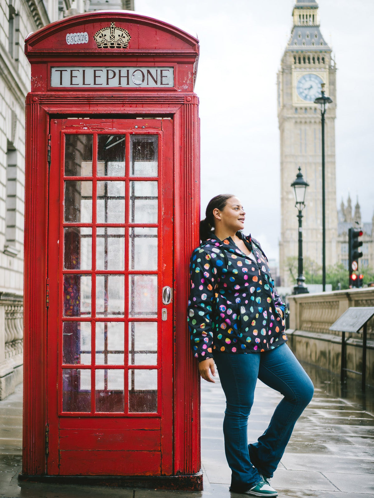 Night Polka Raincoat - Adults