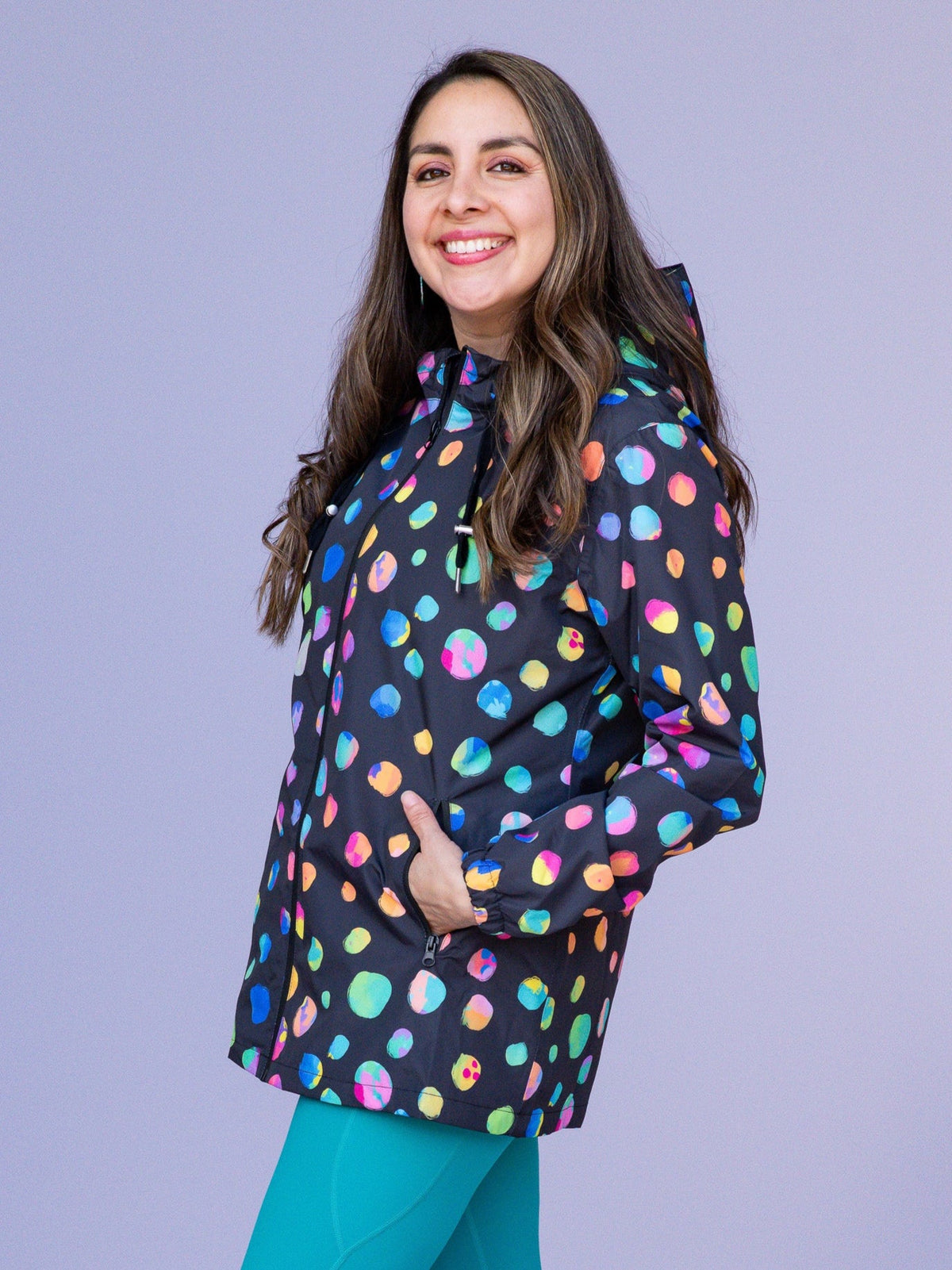 Night Polka Raincoat - Adults