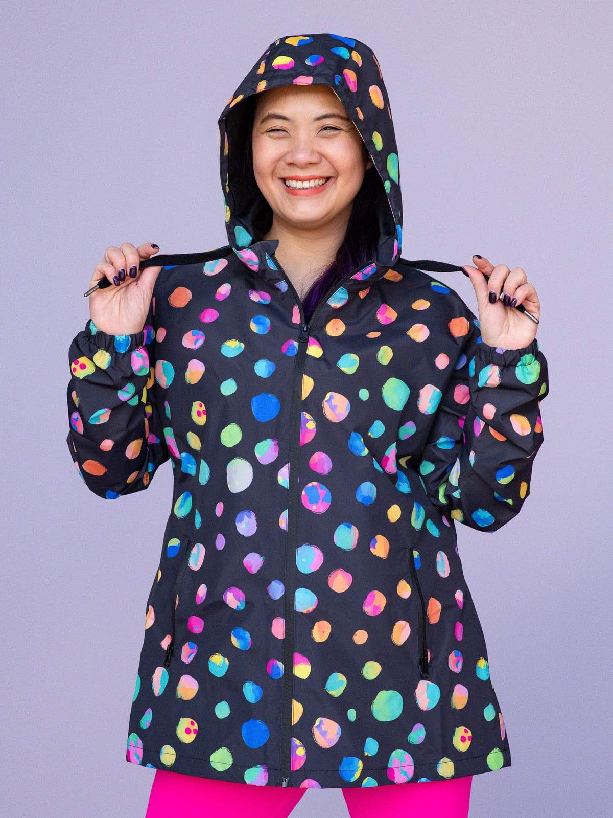 Night Polka Raincoat - Adults