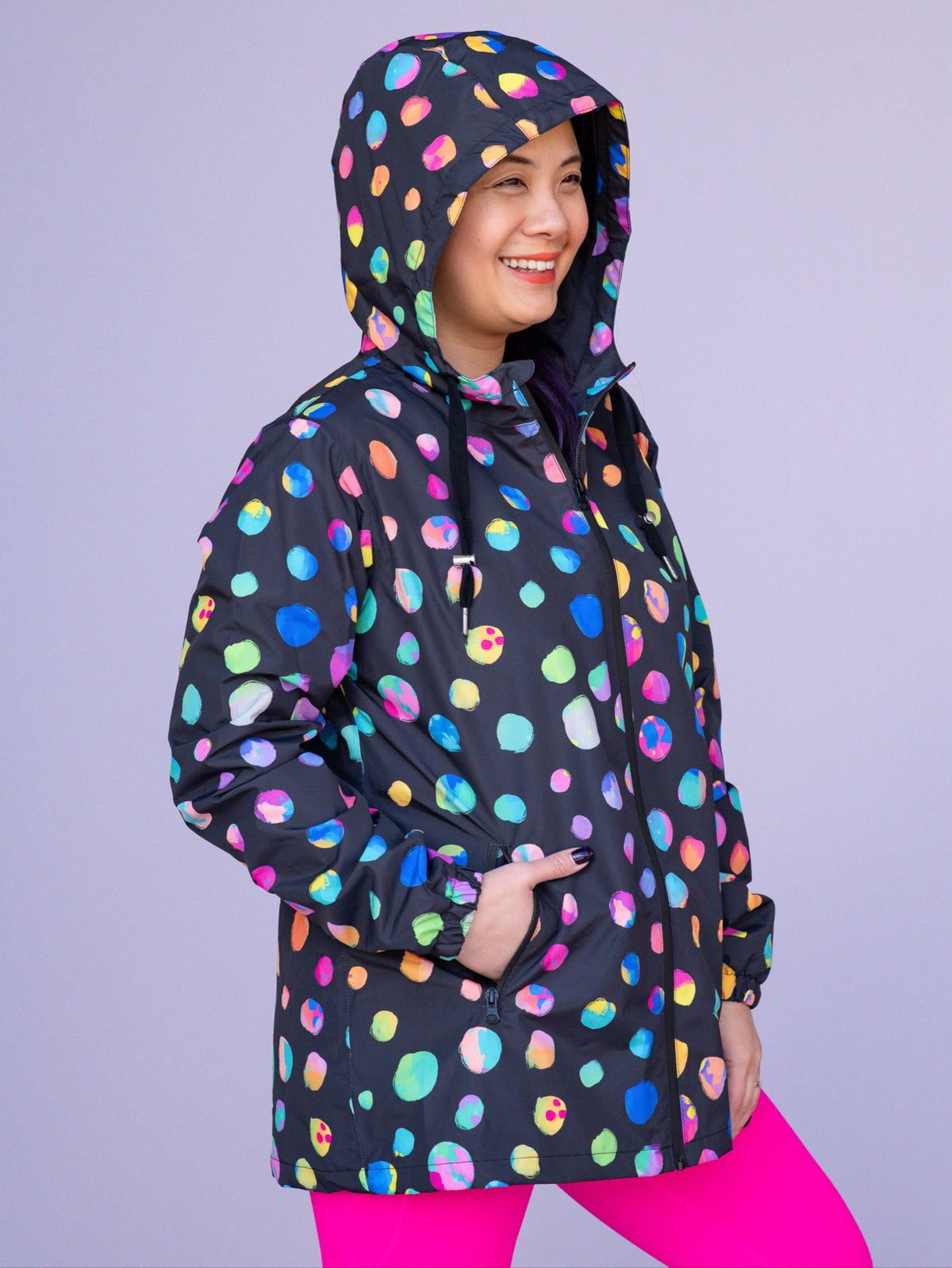 Night Polka Raincoat - Adults