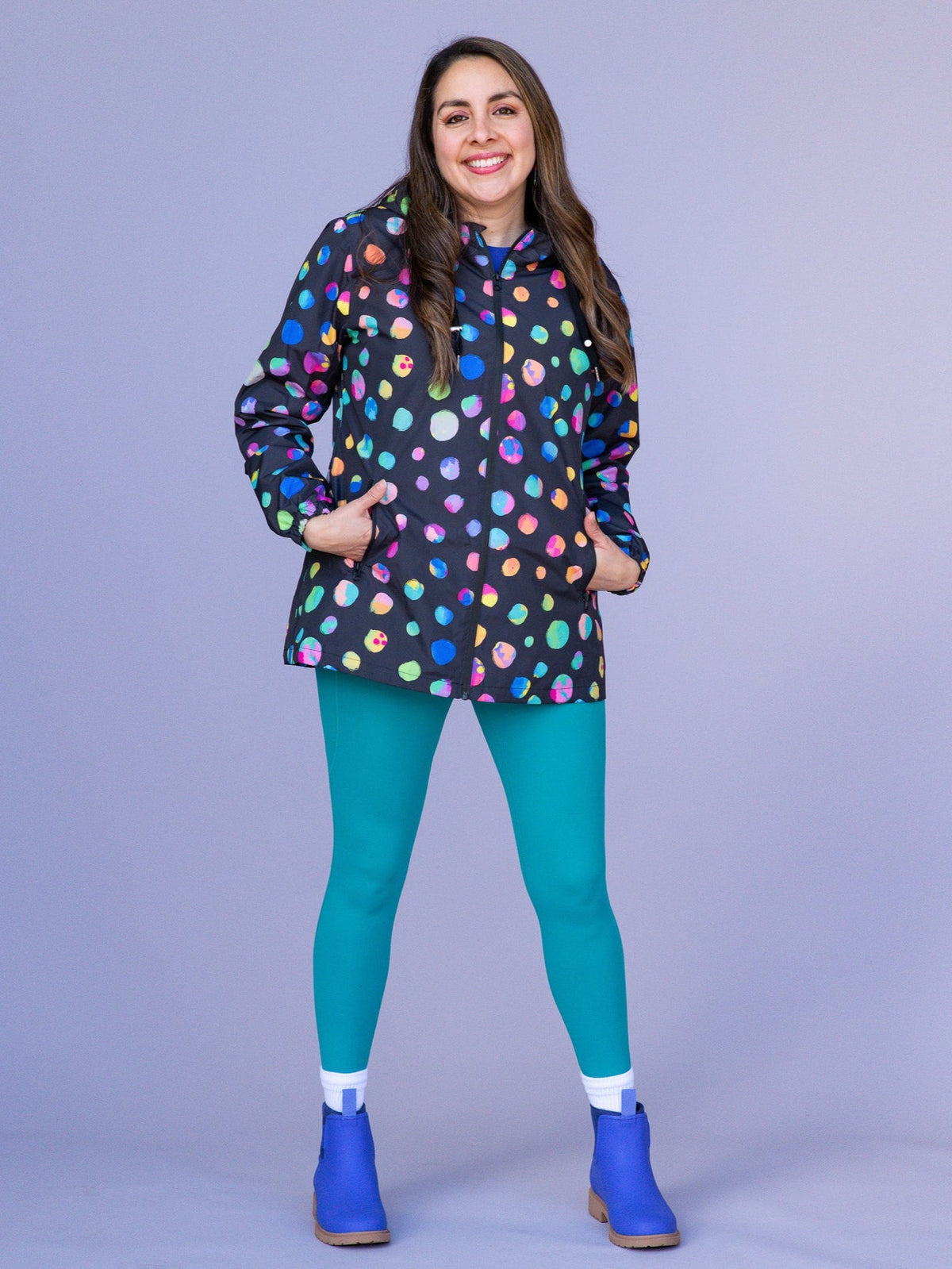 Night Polka Raincoat - Adults