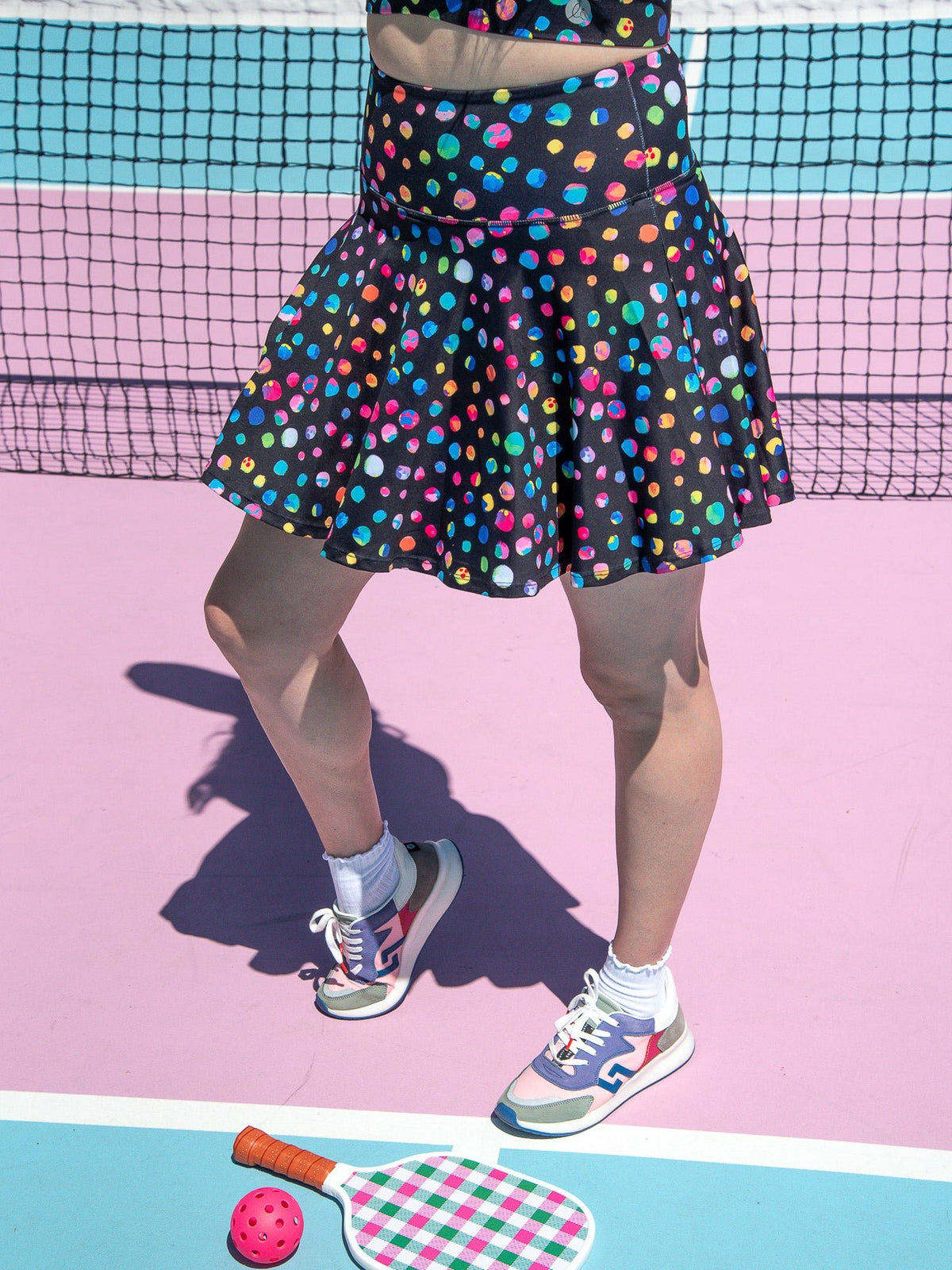 Night Polka Skort - a-line silhouette