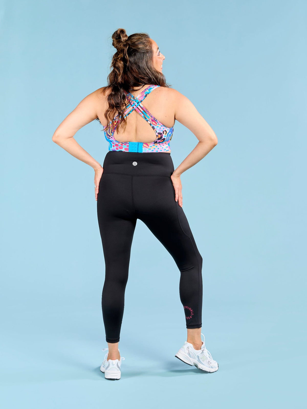 Rainbow at Heart Everyday Black Legging - 7/8 length - extra high waisted squat proof black leggings