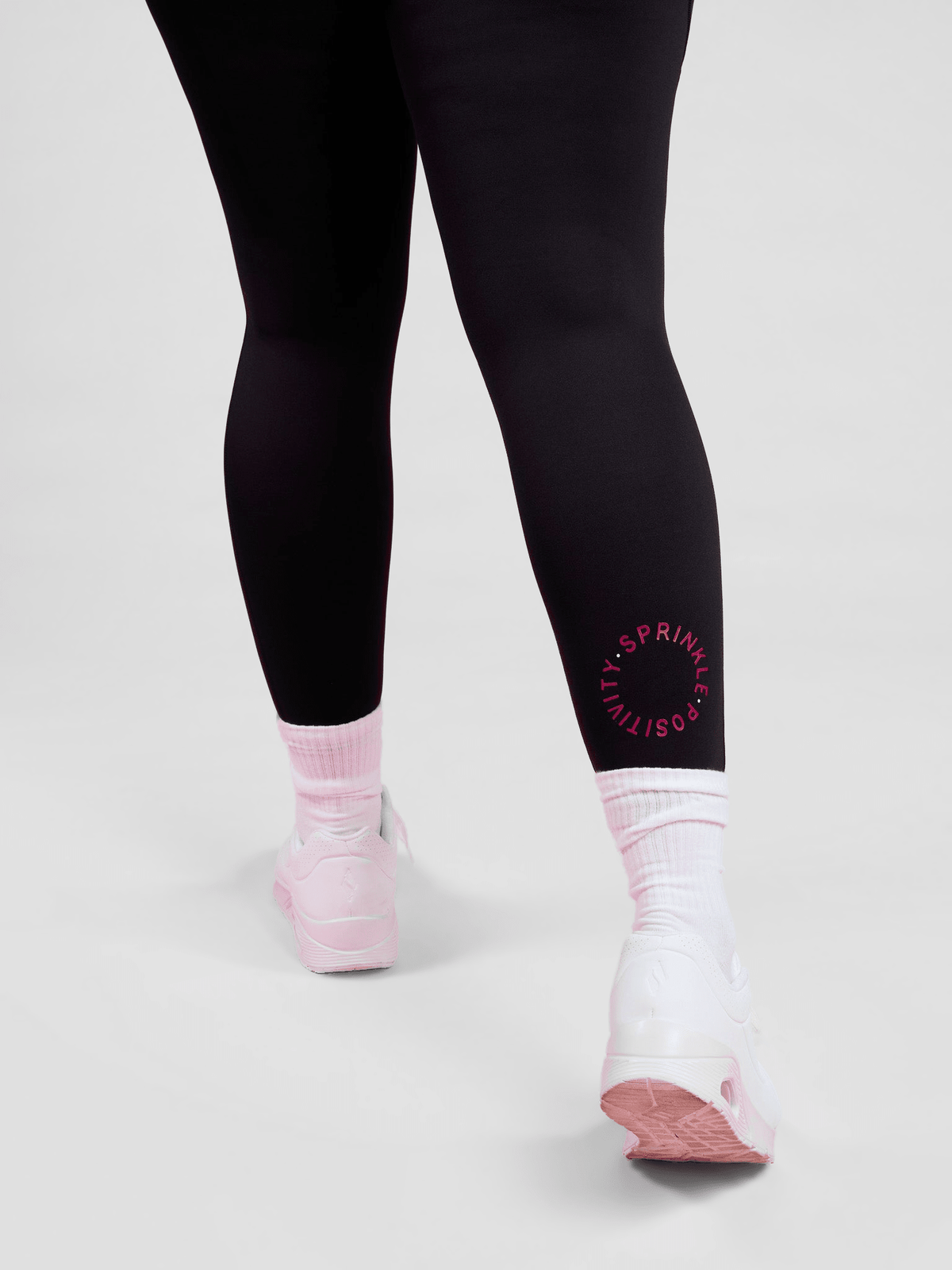 Rainbow at Heart Everyday Black Legging - 7/8 length - Petite friendly black leggings high waisted with pockets for gym