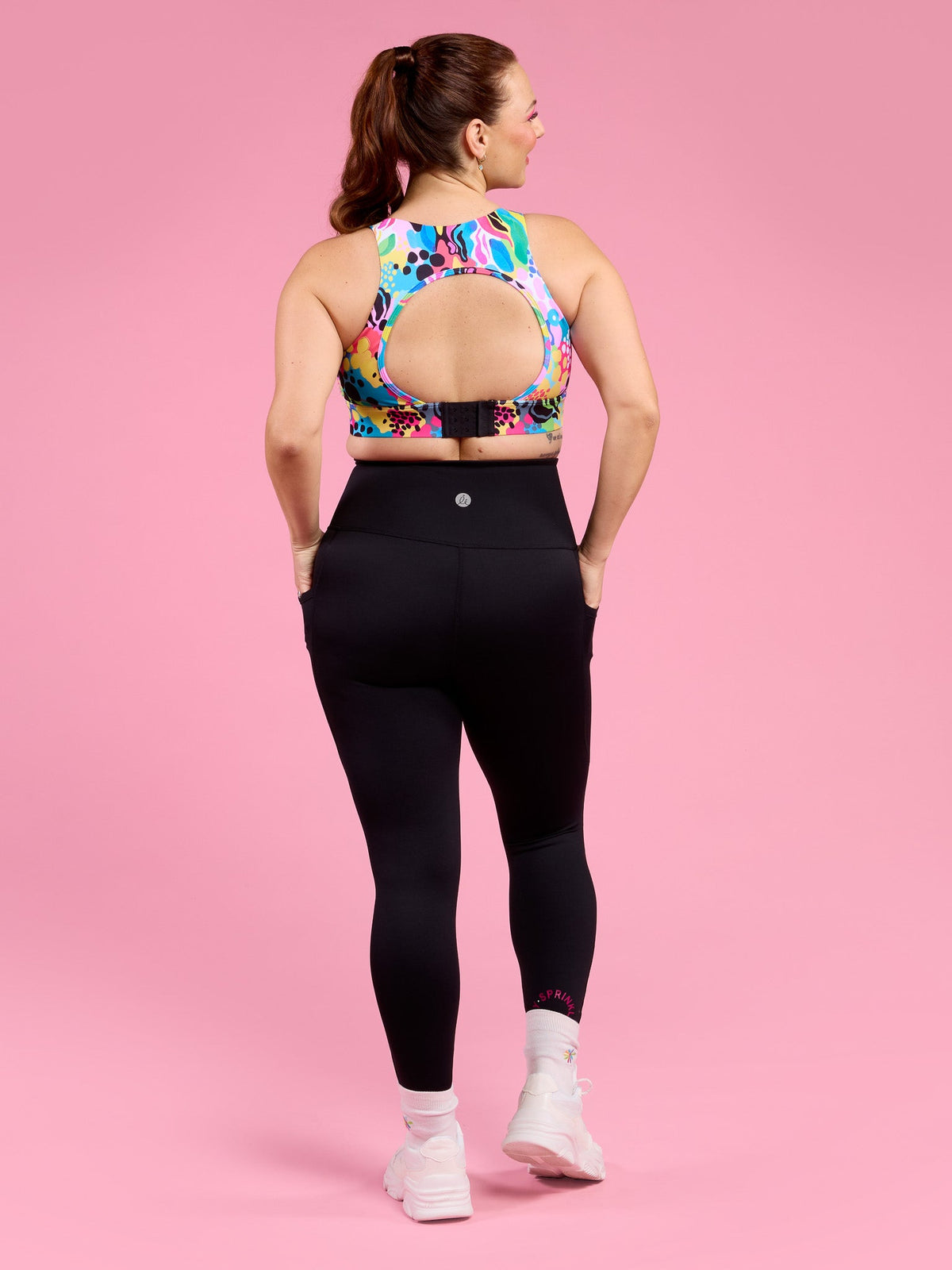 Rainbow at Heart Everyday Black Legging - 7/8 length