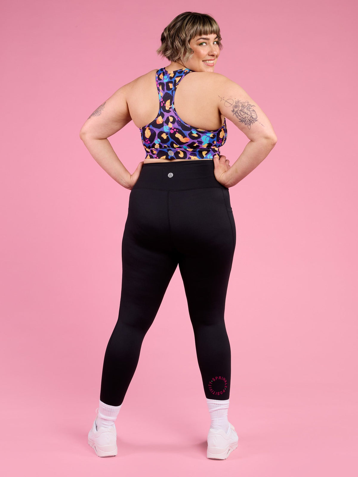 Rainbow at Heart Everyday Black Legging - 7/8 length