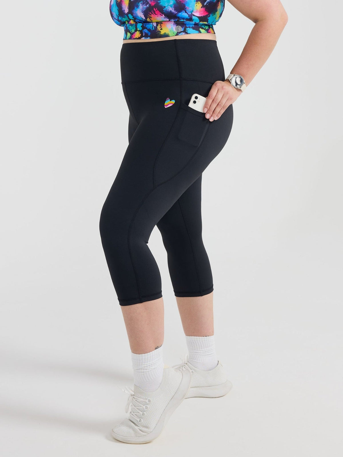 Rainbow at Heart Everyday Cropped Legging - 3/4 length