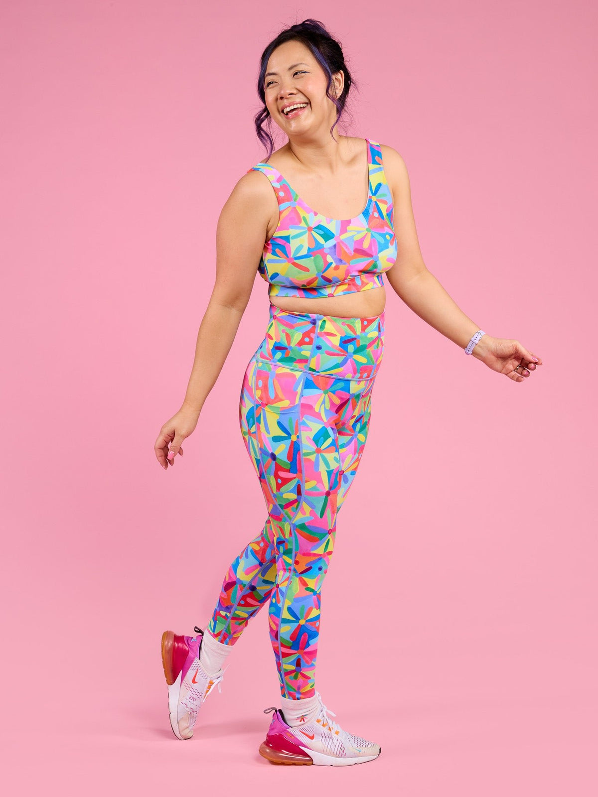 Rainbow Daisies Everyday Legging - 7/8 length