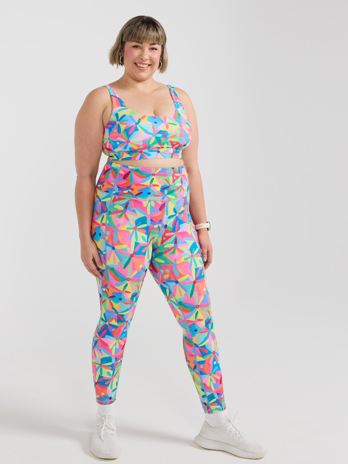 Rainbow Daisies Everyday Legging - 7/8 length