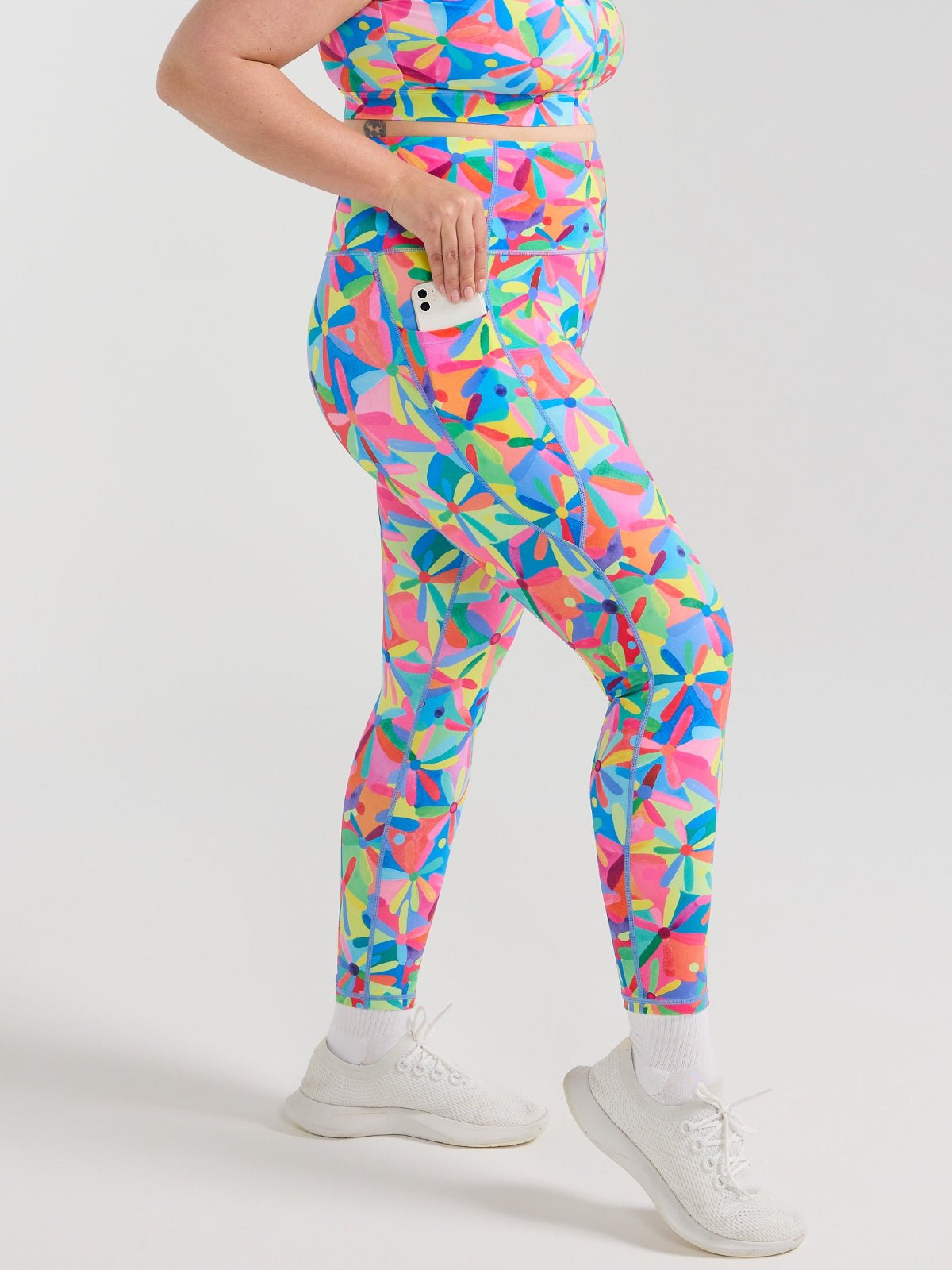 Rainbow Daisies Everyday Legging - 7/8 length