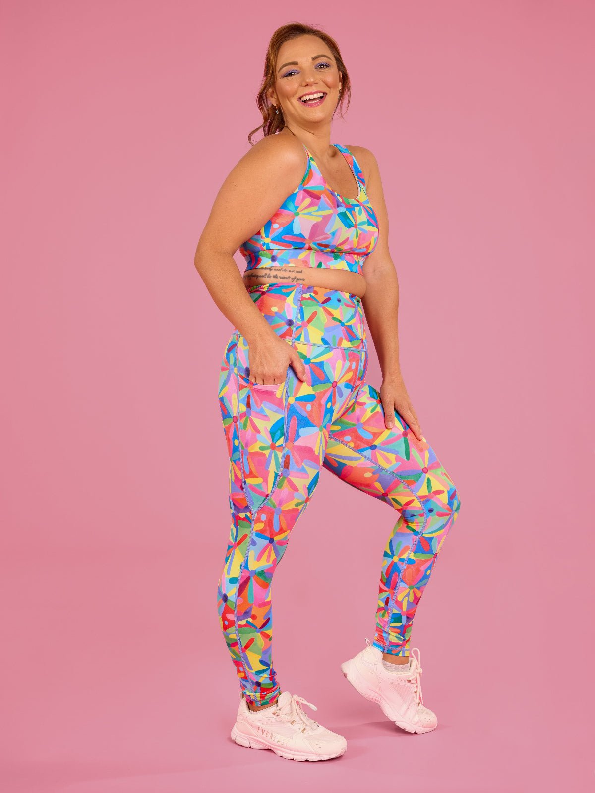 Rainbow Daisies Everyday Legging - 7/8 length