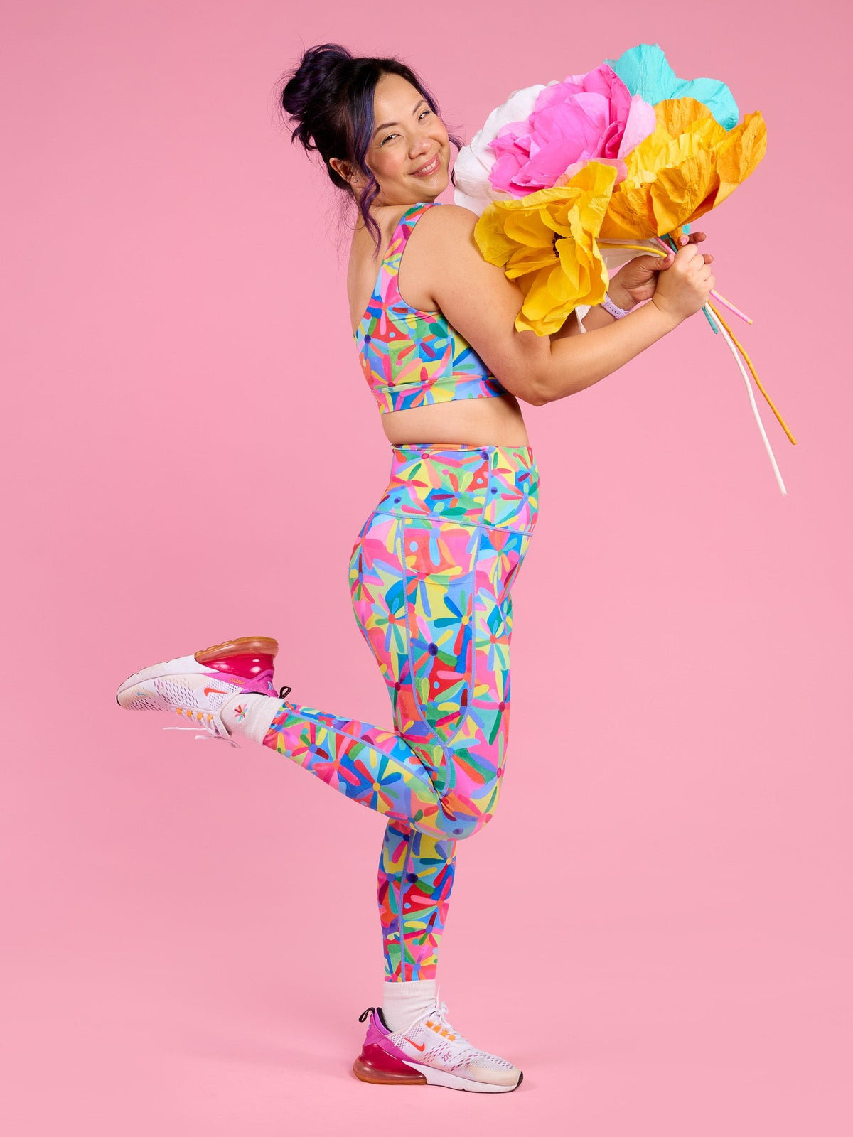 Rainbow Daisies Everyday Legging - 7/8 length