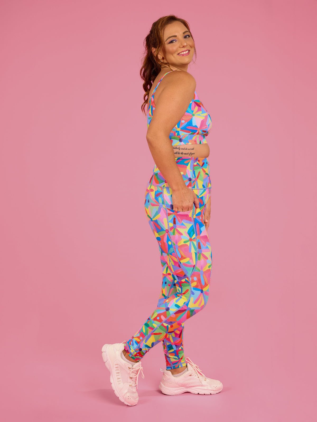 Rainbow Daisies Everyday Legging - 7/8 length