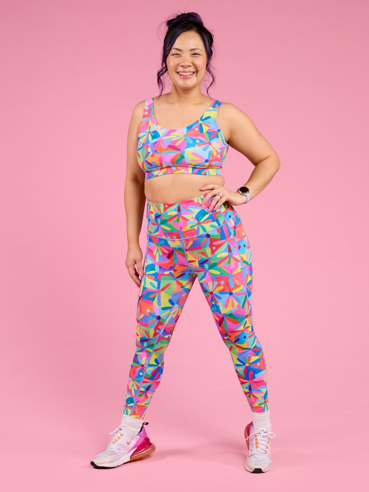 Rainbow Daisies Everyday Legging - 7/8 length