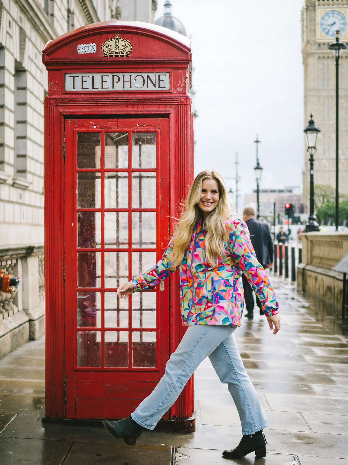 Rainbow Daisies Raincoat - Adults