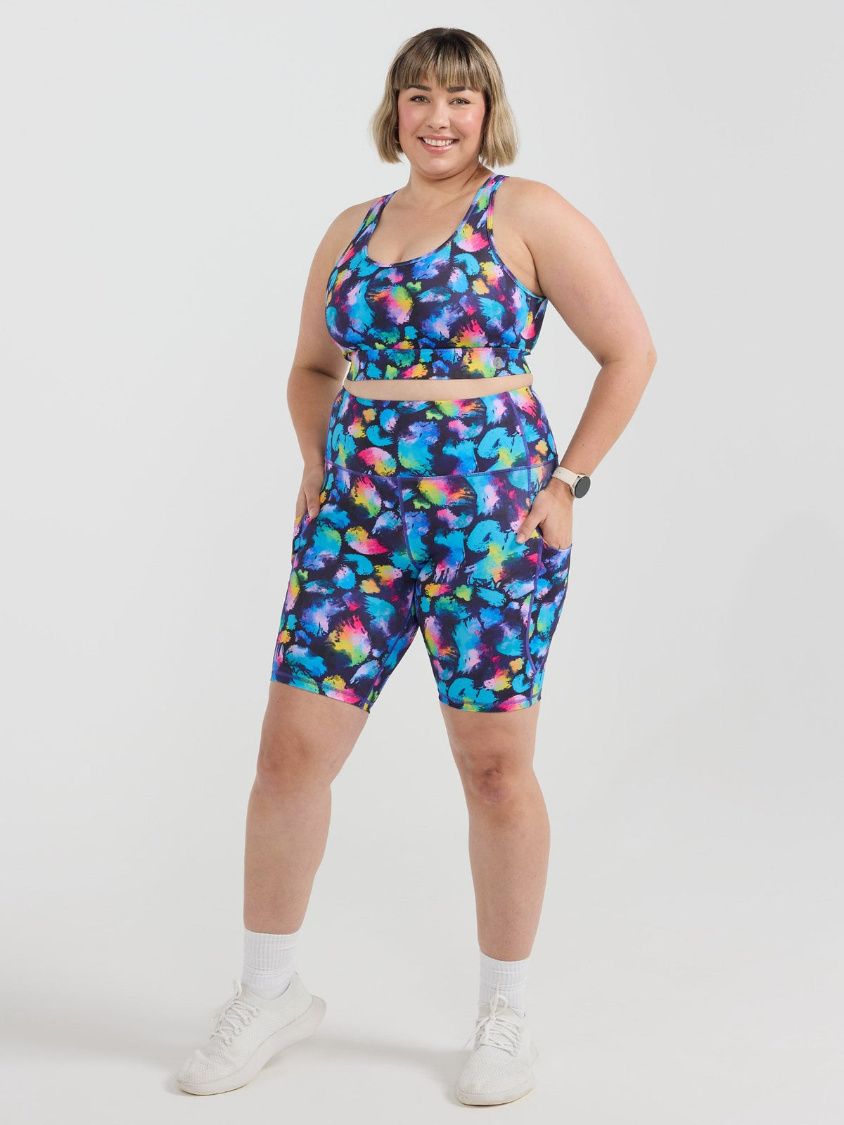 Rainbow Splatter Everyday Bike Shorts