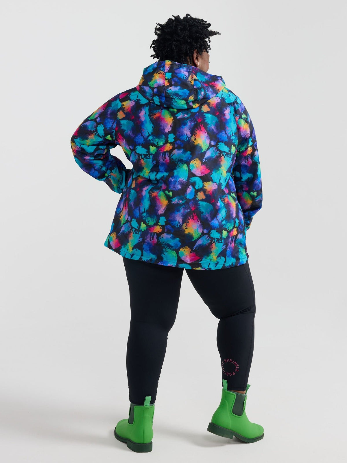 Rainbow Splatter Raincoat - Adults