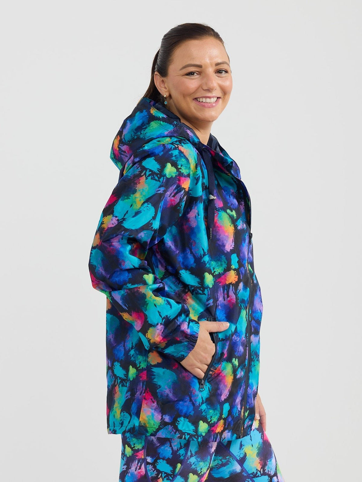 Rainbow Splatter Raincoat - Adults