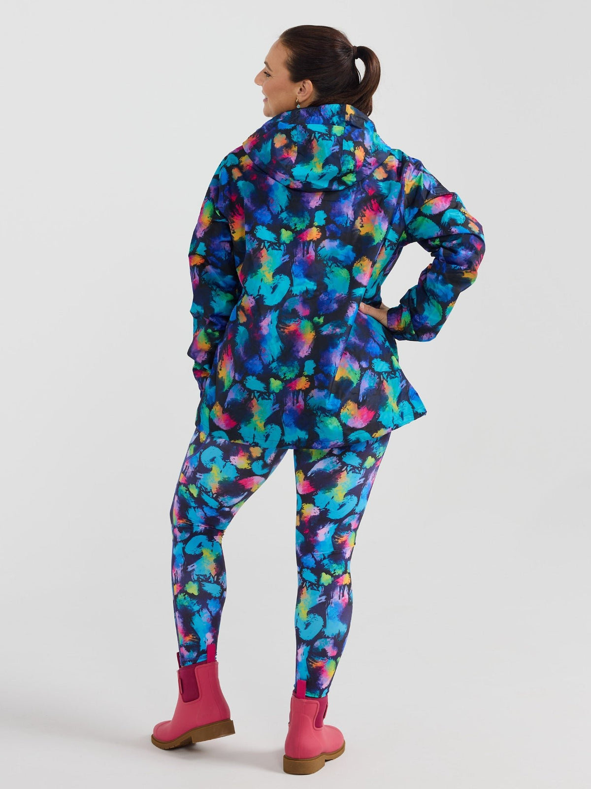 Rainbow Splatter Raincoat - Adults