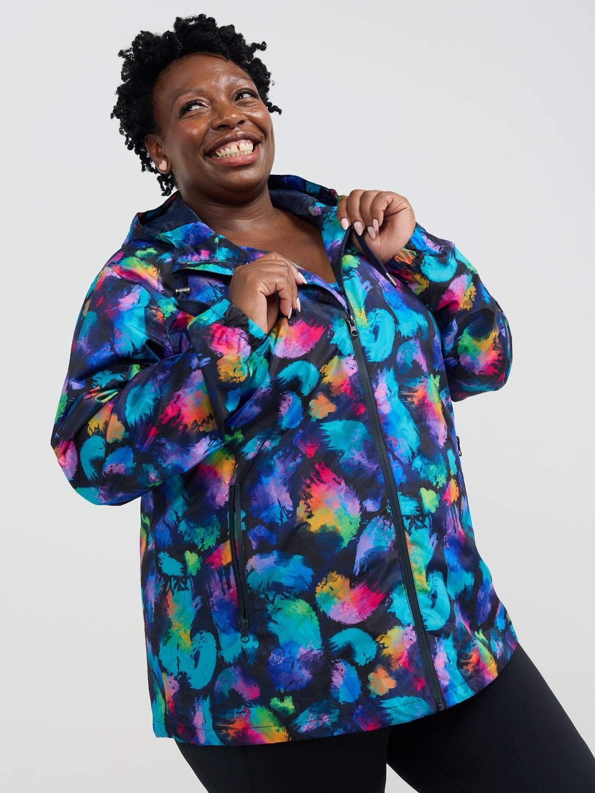 Rainbow Splatter Raincoat - Adults