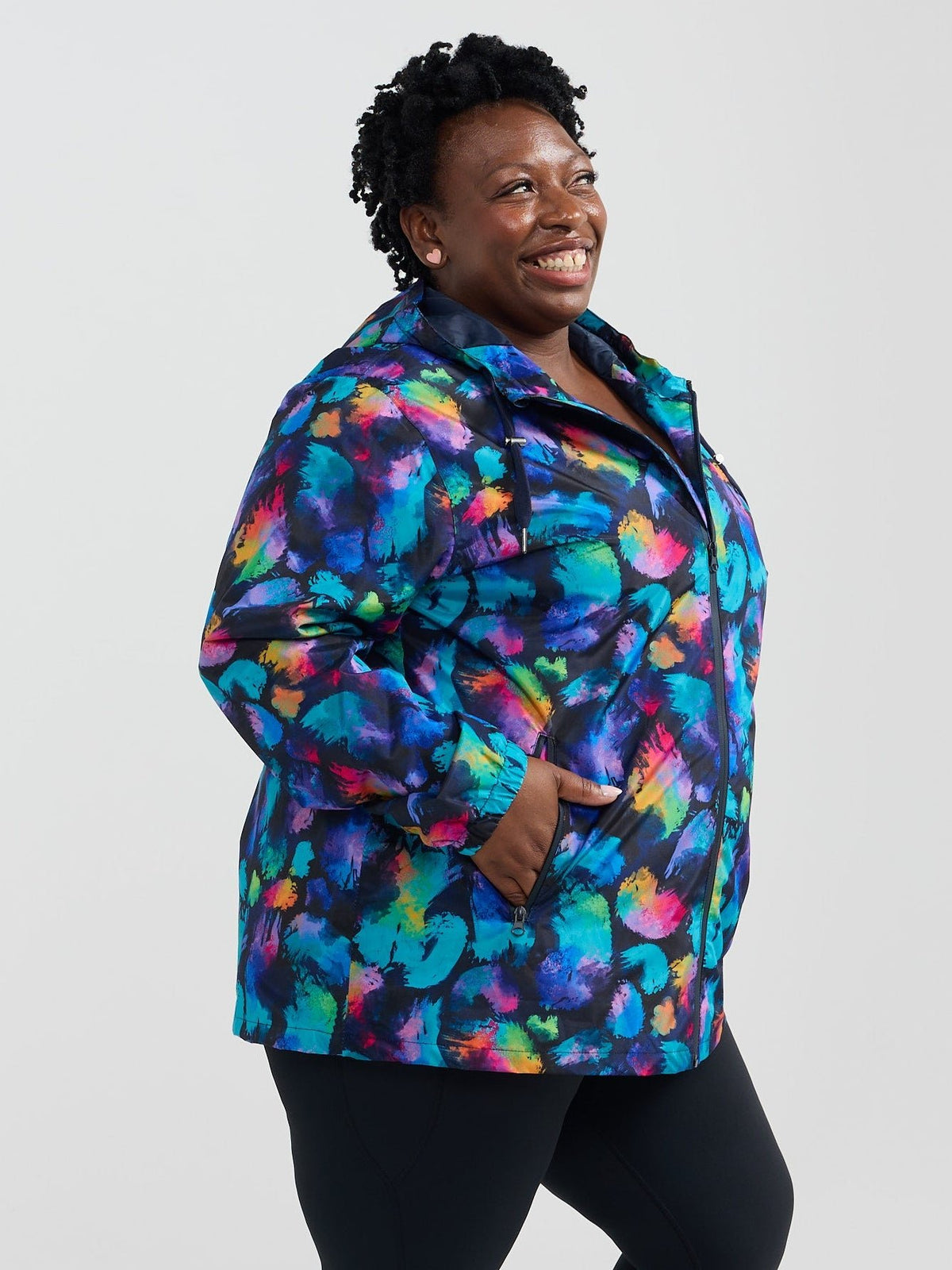 Rainbow Splatter Raincoat - Adults