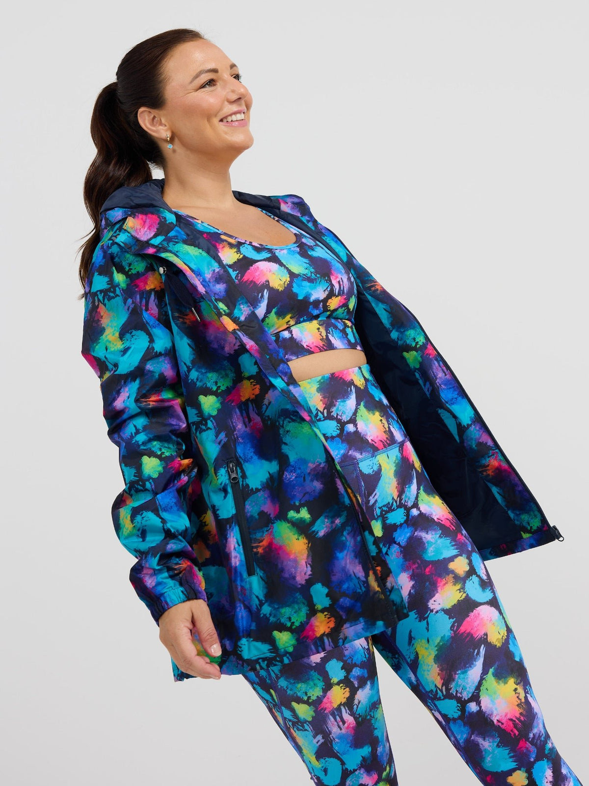 Rainbow Splatter Raincoat - Adults