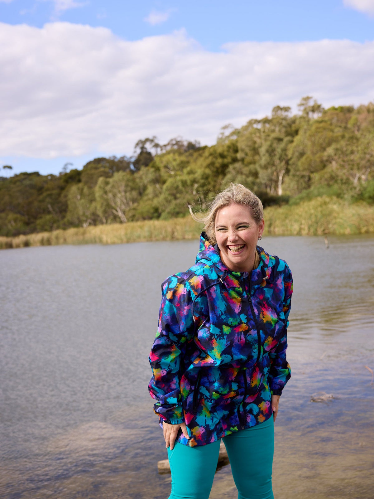 Rainbow Splatter Spray Jackets - Adults - womens rain coat waterproof