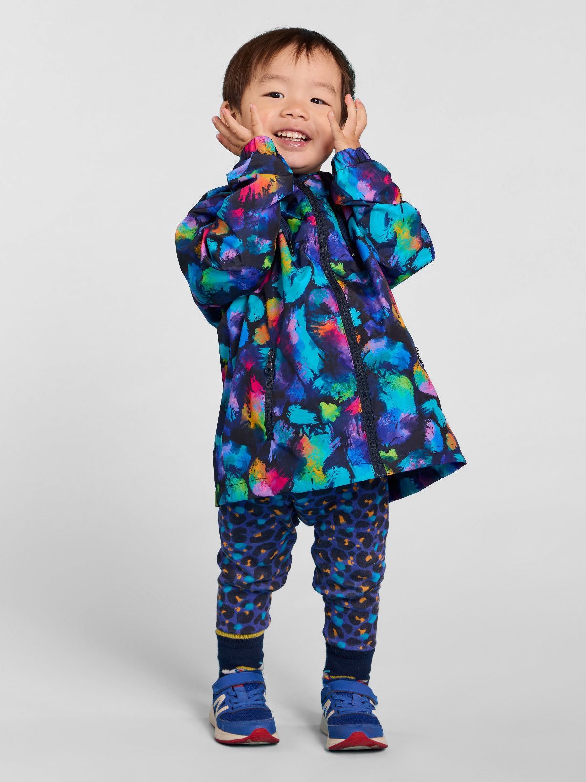 Rainbow Splatter Raincoat - Kids